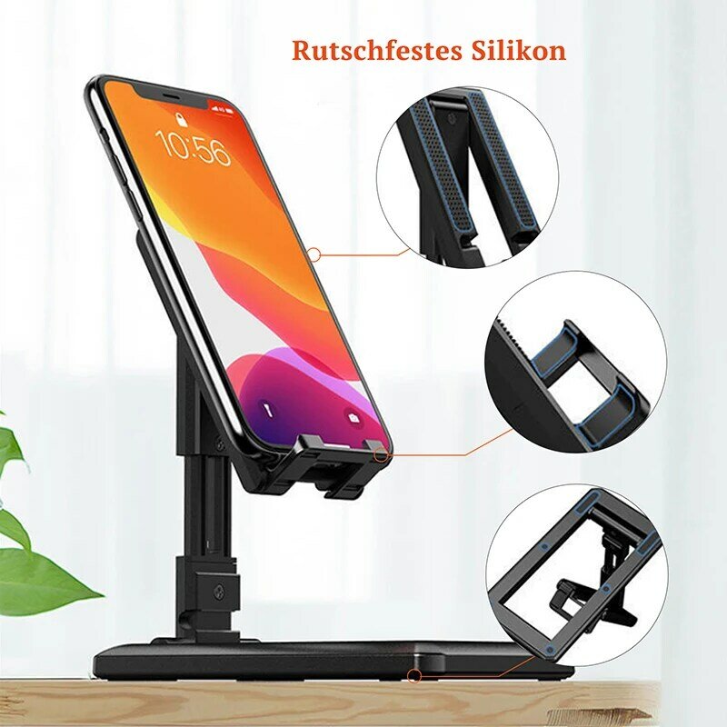 Foldable Phone Holder Tablet Mobile Phone Stand Support For iPad iPhone 11 12 13 Samsung Xiaomi Universal Adjustable Desk Holder