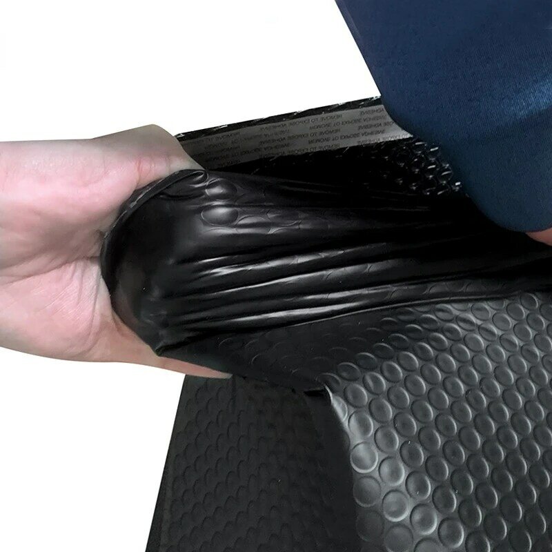 Bolsas tipo sobre de espuma para correo, sobres acolchados con autosellado, paquetes de burbujas, color negro, 32 cm, 40cm, lote de 20 unidades