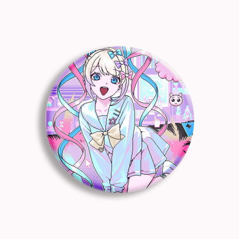 Game Behoeftig Meisje Overdosis Cartoon Knop Pin Kangel Ame-Chan Gothic Lolita Anime Stijl Broche Badge Bag Decor Fans Verzamelen 58Mm