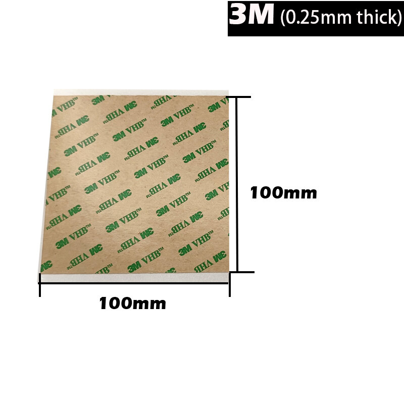 4pcs 0.25mm thick Super Strong 3M F9473PC VHB Transfer Tape, High Temperature Resist for Metal Plastic Sealing 4"x4" 100MM*100MM