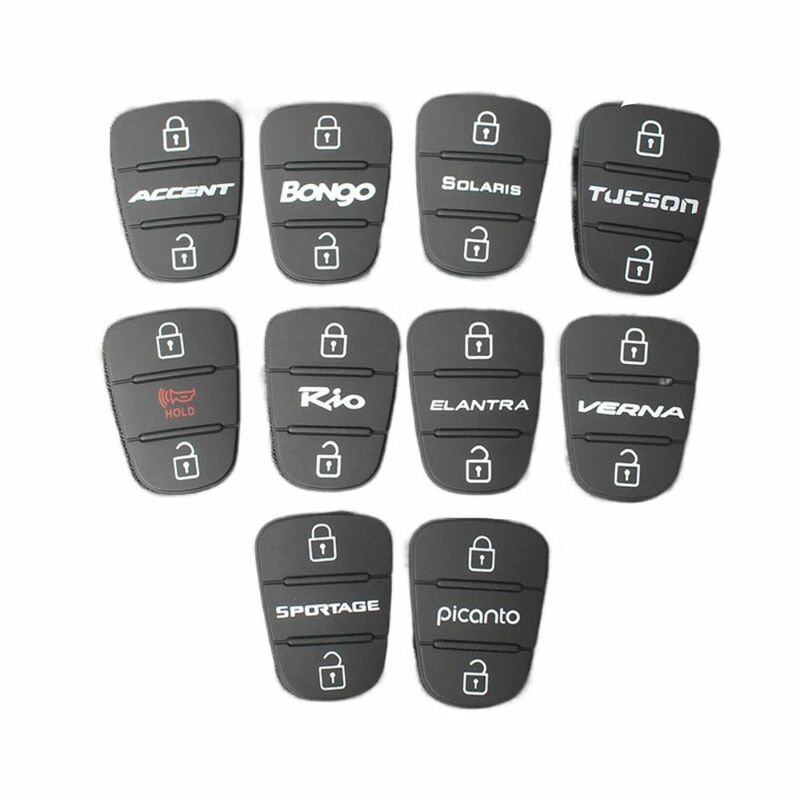 3 Button Remote Car Key Pad Flip Key Black Car Key Shell Rubber Pad for Hyundai Picanto/Solaris/ Accent/Tucson/Kia