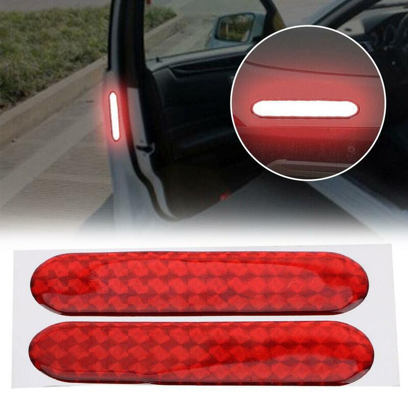 Reflective Car Door Sticker Safety Opening Warning Reflector Accessories Sticker Car Decal Interior Auto Reflector Tape I4S4