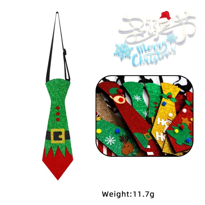Corbatas navideñas Año Nuevo, corbatas fieltro, regalos Navidad para niños, accesorios disfraces