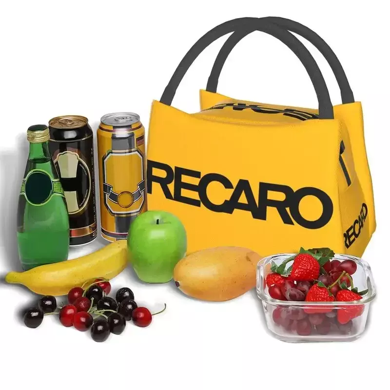 Recaros Logo isolierte Lunch pakete für Frauen wieder verwendbarer Kühler Thermal Food Lunchbox Krankenhaus büro
