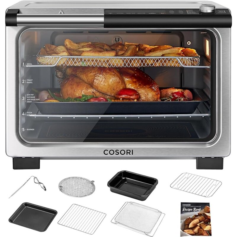 COSORI 13-in-1 26-Quart Ceramic Air Fryer Toaster Oven Combo, Flat-Sealed Heating Elements for Easy Cleanup