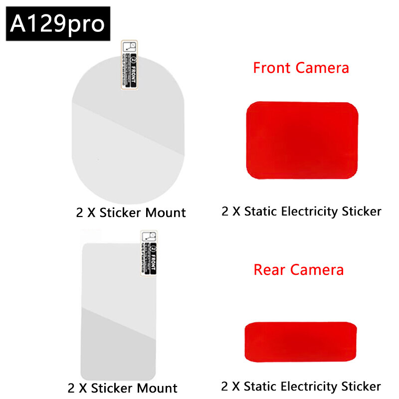 Filme e adesivos estáticos adequados para VIOFO A129, adesivos adesivos duplos, pro