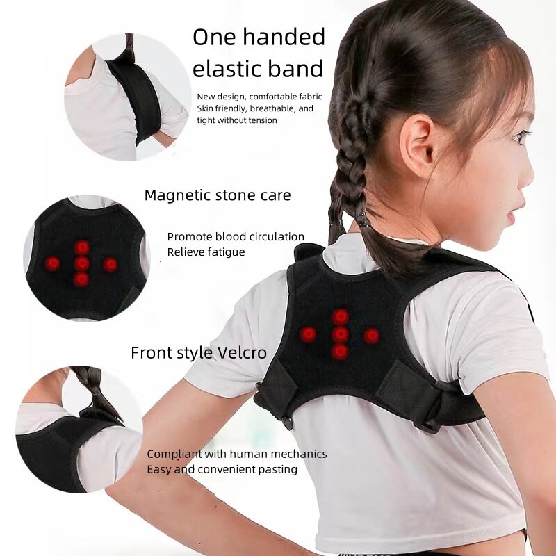 Магнитная модель для физиотерапии Xuanyu Jin, тонкие подтяжки, антискользящий корректор открытых плеч, магнитный Невидимый дышащий ремень для коррекции осанки плеч, Детский пояс для коррекции спины, высокотехнологичная модель