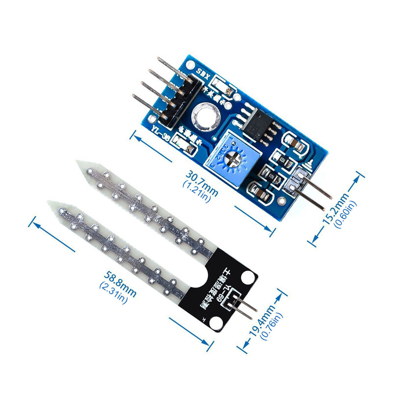 Умная электроника, почвенная флуоресцентная цифровая плата датчика влажности LM393 5 В, высокая точность для Arduino DIY