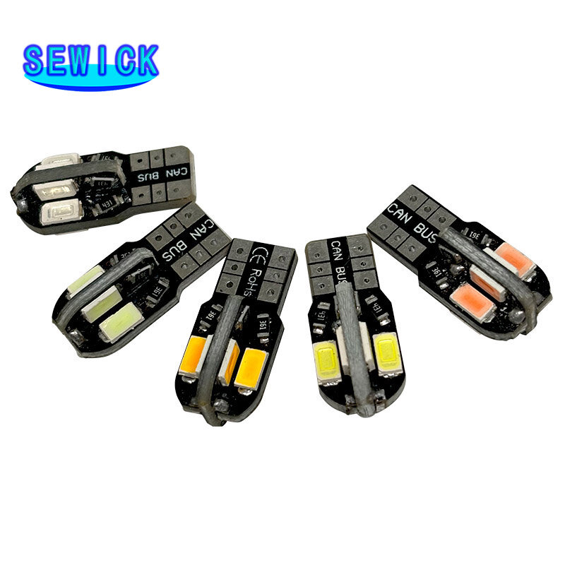 Canbus 오류 없는 LED 자동차 인테리어 전구, 8SMD LED T10 화이트 5730, 자동차 사이드 웨지 라이트, 화이트 램프, 자동차 스타일, 12V, 400PCs