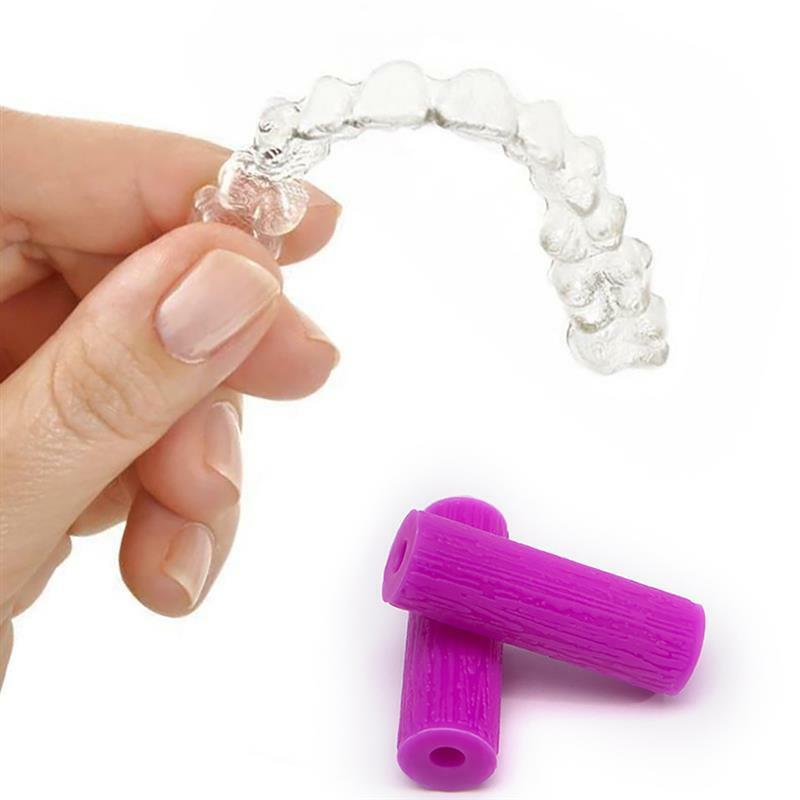 Alineador de ortodoncia de 12 piezas, palillo de dientes de silicona, alineadores para morder dientes, alineadores invisibles (sabor de Color aleatorio)