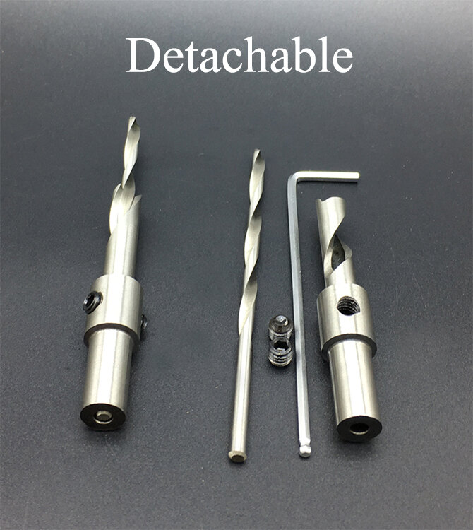 9*15*100mm 10*20*100mm HSS Wood Woodworking Bore CNC Broach Hole Saw Tool Detachable Step Countersink Salad Drill Bit
