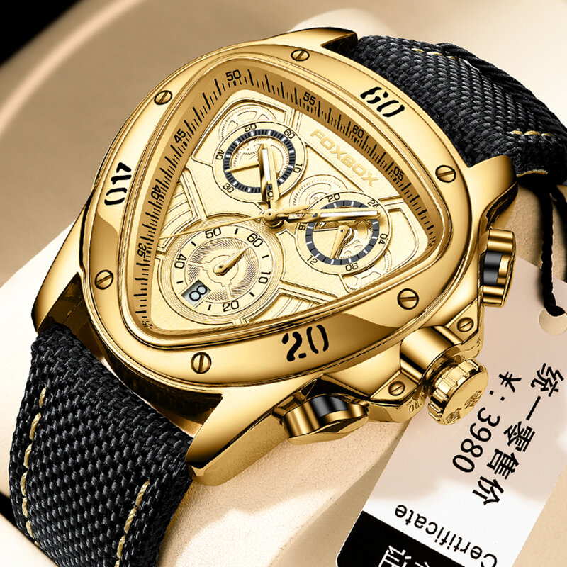 LIGE-Montre de sport à quartz en cuir étanche pour homme, montre-bracelet chronographe, marque supérieure, luxe, boîte incluse