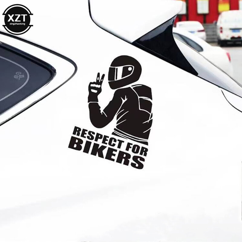 1Pc 15X11Cm Respect Biker Sticker Voor Op Auto Motorfiets Vinyl 3D Stickers Motorfiets Vinyl 3D Stickers en Decals