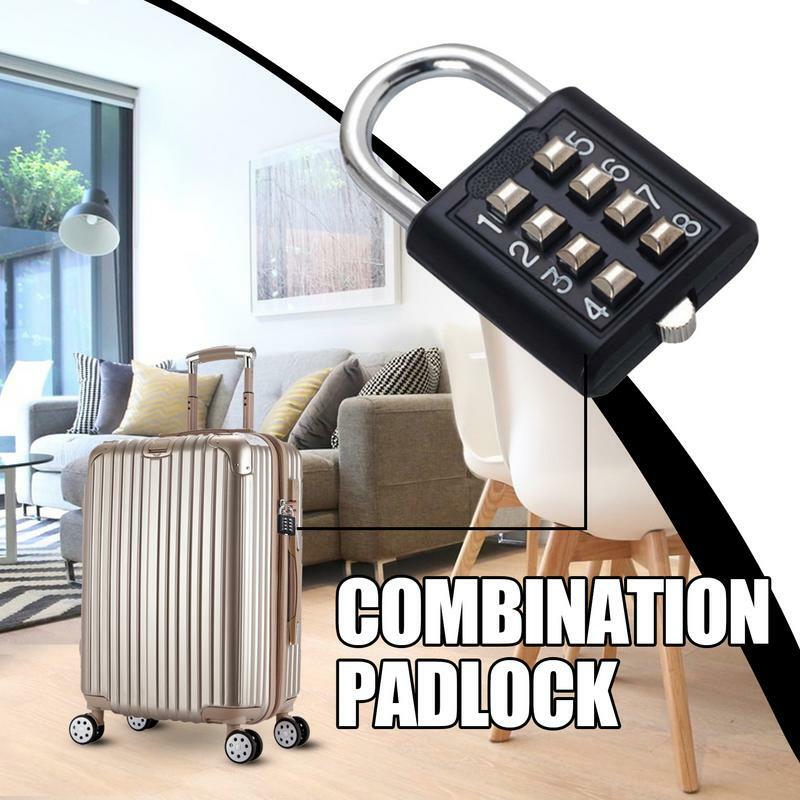 Gembok kombinasi Digital 8/10 digit kunci Kombo untuk loker tombol kotak Alat Siswa kombinasi gembok keamanan praktis