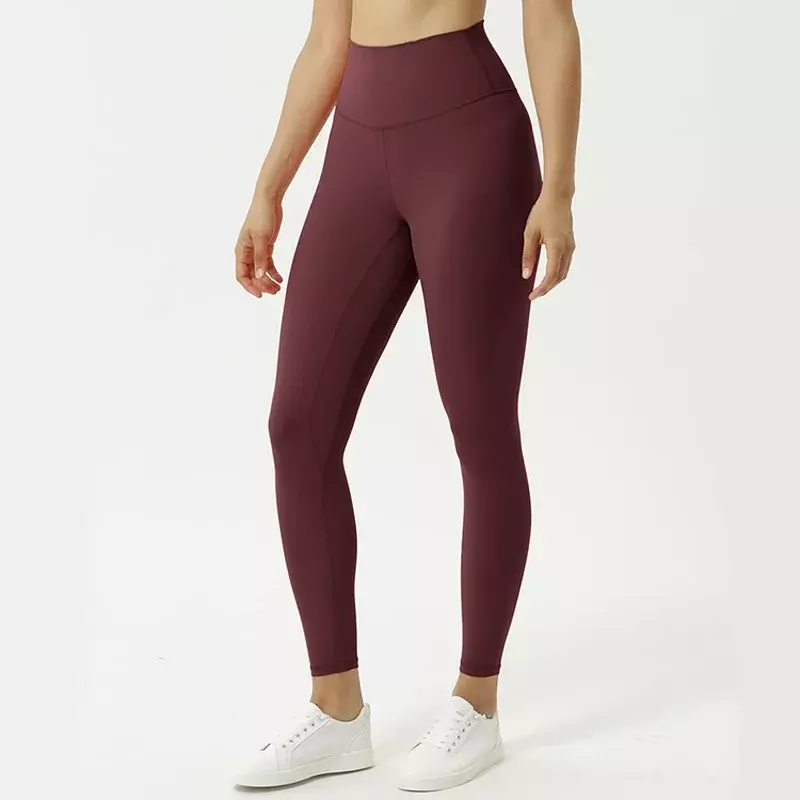 Yoga calças elásticas de cintura alta para feminino, terno esportivo, fitness, mesmo nu, novo
