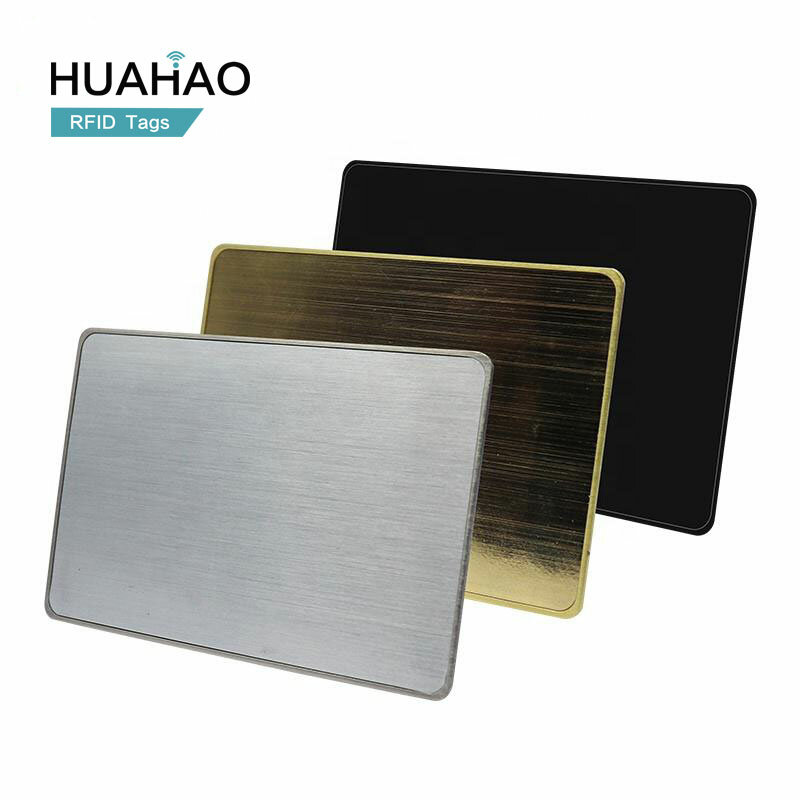 Benutzer definierte huahao rfid hersteller lieferant fabrik oem ized 13,56 mhz kontaktlose nfc karte uhf hf rfid nfc metall