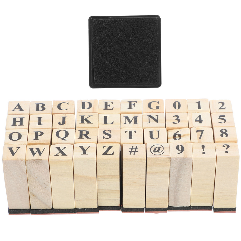 ختم أحرف أبجدية رقمية للأعمال اليدوية الخشبية ، لوازم أحرف عتيقة ، حرف حرفية ، سجل قصاصات ، 40 صلصال