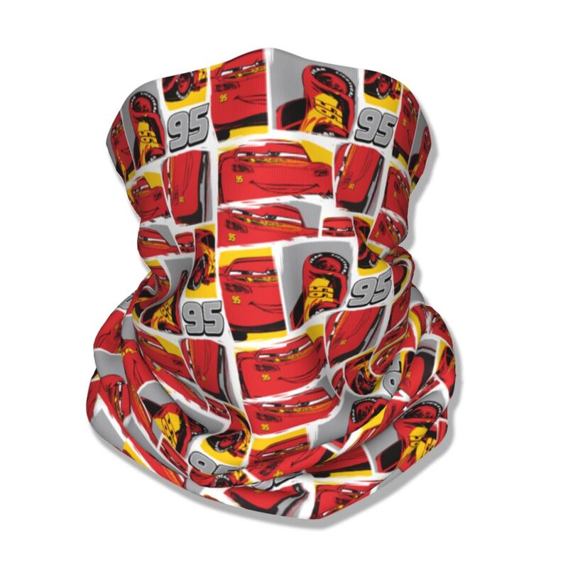 Cars Lightning McQueen Go 95 Pattern Bandana Neck Gaiter Printed Mask Scarf Warm Headband Cycling Unisex Adult Winter