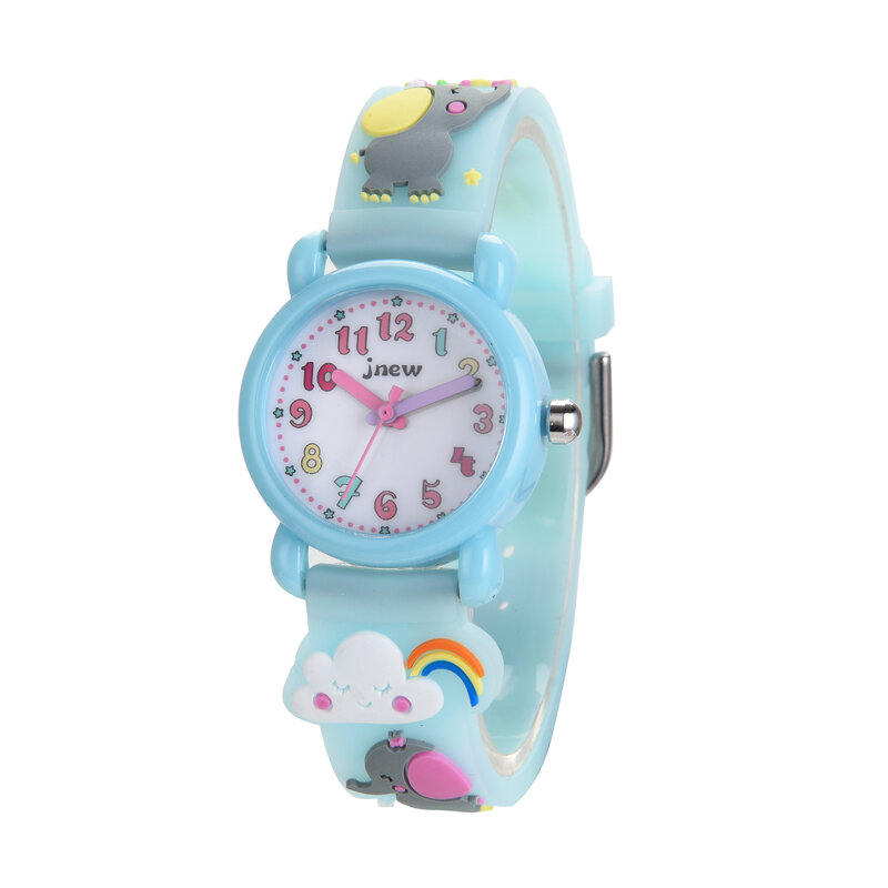 2023 Silicone Jelly Cute Girl Watch Japanese Battery Elephant Rainbow Cartoon Student Waterproof Quartz Watch