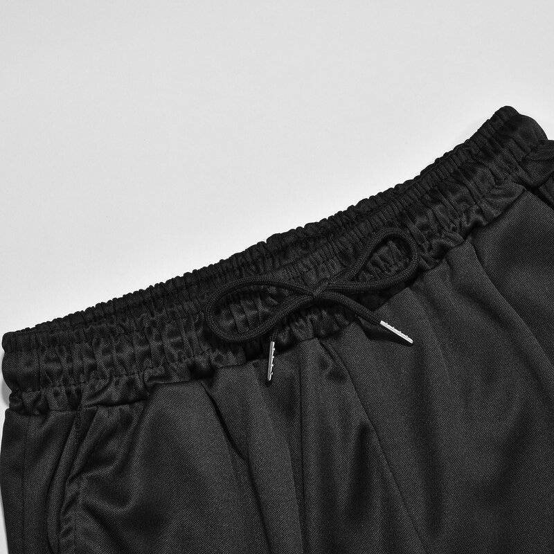 Pantalones de chándal transpirables con bolsillos y cremallera para hombre, pantalones deportivos rectos de nailon elástico de secado rápido, informales, talla grande, Verano