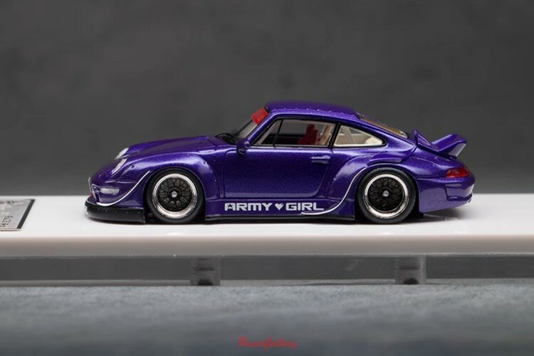 Fuelme 1:64 RWB Series 993 930 964 Victoria Bordeaux Poison Simulation Limited Edition Resin Metal Static Car Model Toy Gift