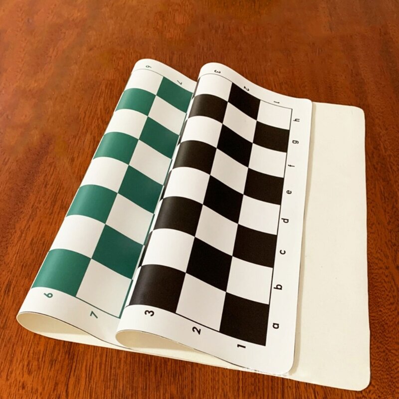 Tablero de ajedrez de cuero PU ligero, tablero de ajedrez plano internacional, portátil, suave, enrollable, duradero, 34/43/51cm