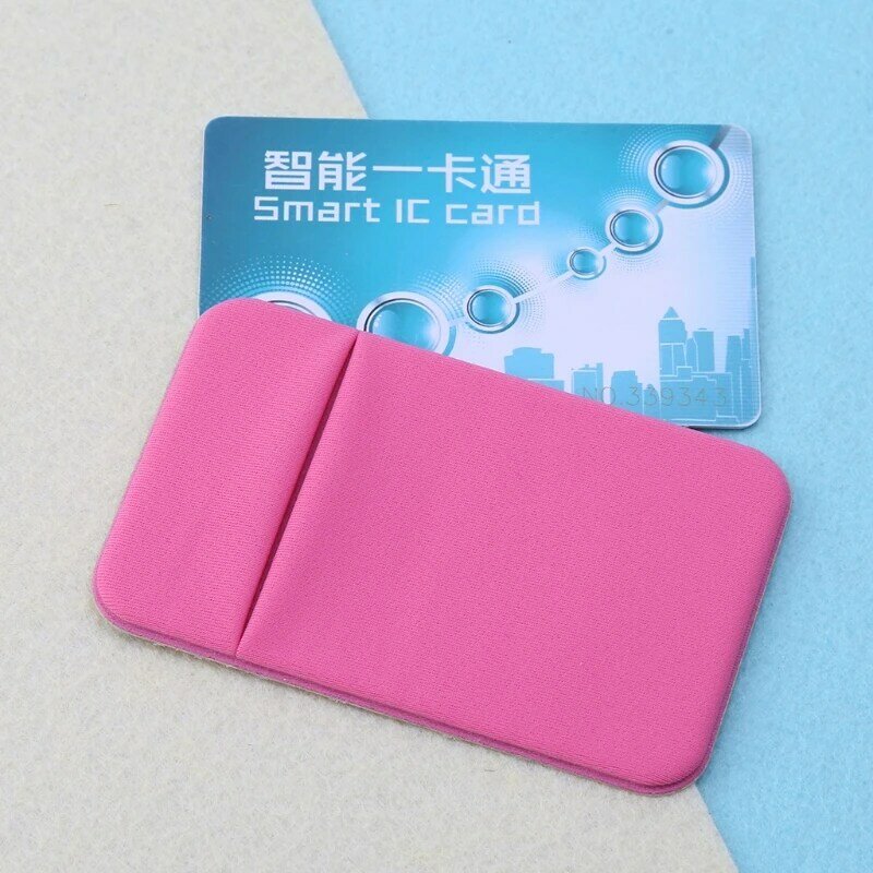 Soporte para billetera y tarjeta crédito para teléfono móvil, herramienta elástica adhesiva adhesiva bolsillo
