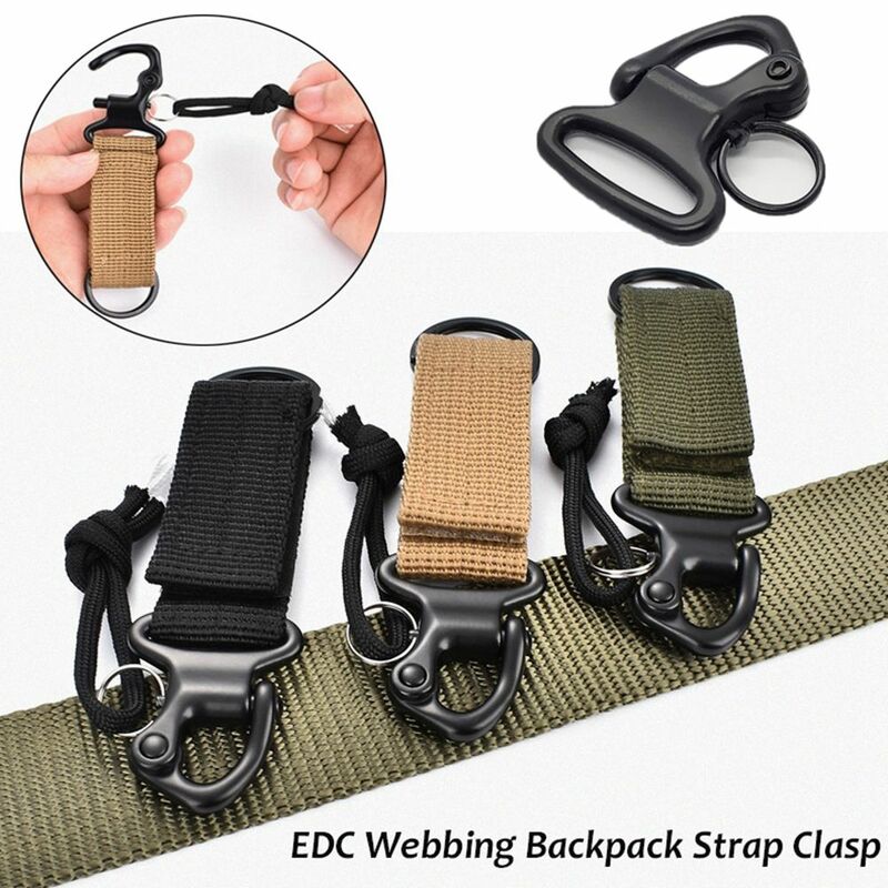 Molle Attach Camping Accessories Belt Clip Quickdraw Carabiner Tactical Holder Hooks Water Bottle Hanger Webbing Backpack Strap