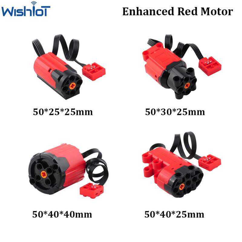 Ulepszony czerwony Plus M/L/XL silnik MOC funkcje serwosilnik kompatybilny z legoeds 8883 88003 8882 88004 High Speed DIY zabawki