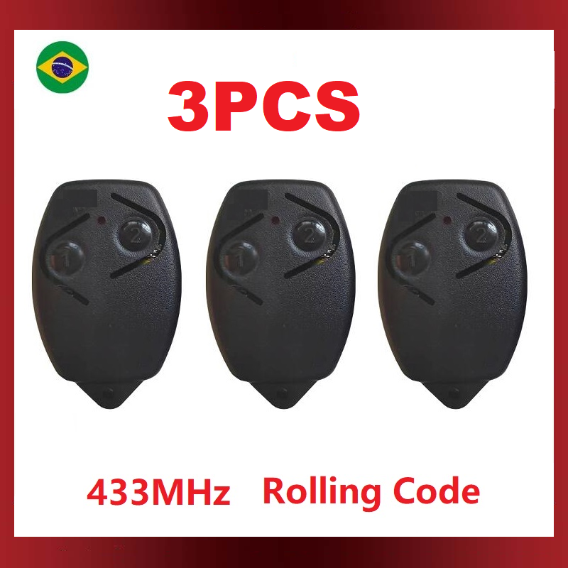 3PCS ROSSI Garage Remote Control 433.92MHz Rolling Code ROSSI Electric Gate for Remote Control 433MHz Garage Door Opener Command