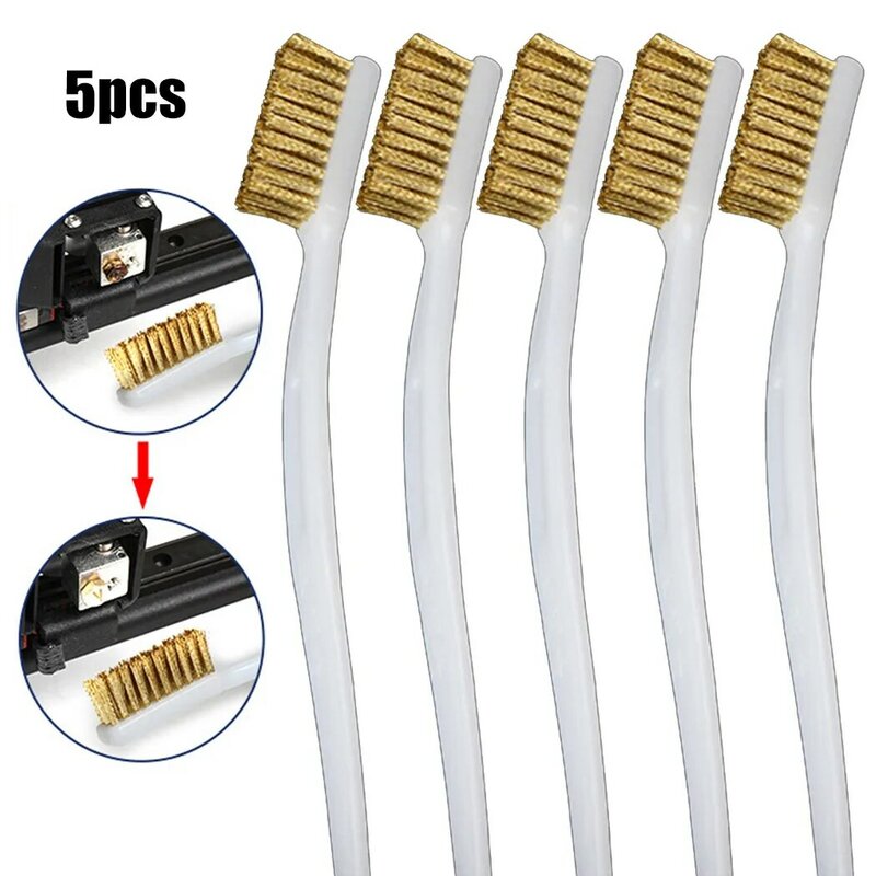 1.38inch * 0.79inch Brass Wire Brush Polishing Wire 35*10mm Brass Brush Cleaning Devices For Industrial Plastic