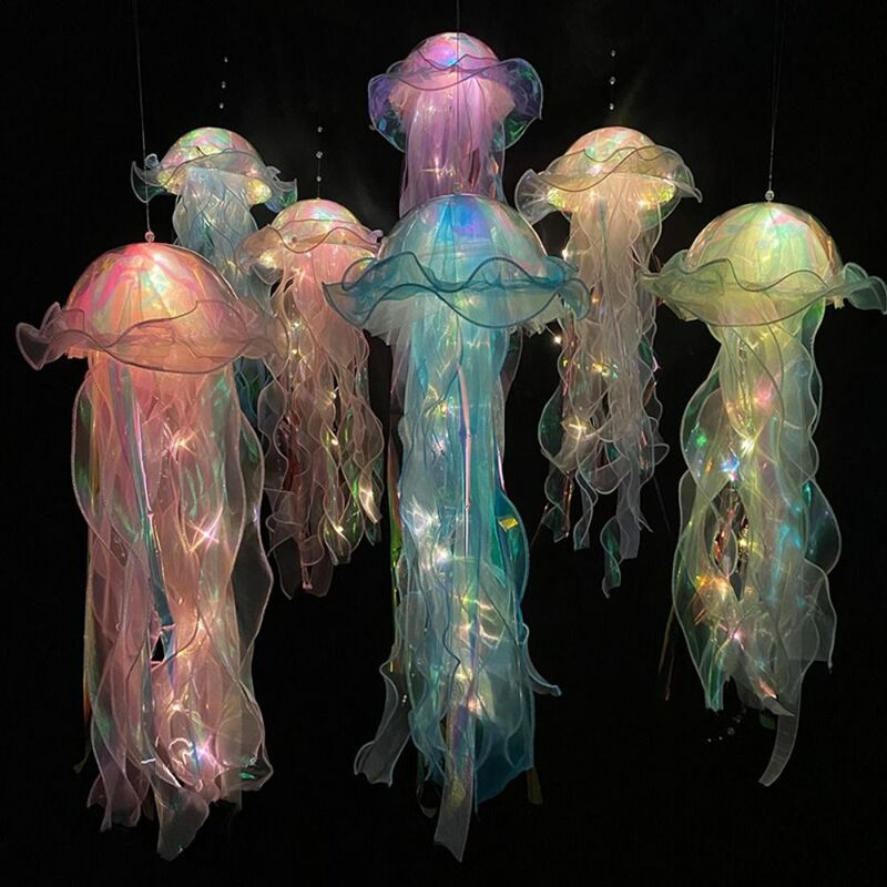 Lámpara colgante creativa para habitación, decoración de fiesta de medusas, bricolaje