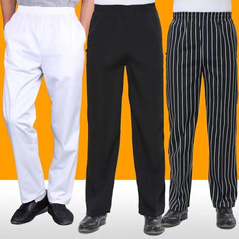 Pantalones de Chef para hombre, pantalón holgado, ligero, Unisex, para restaurante y cocina
