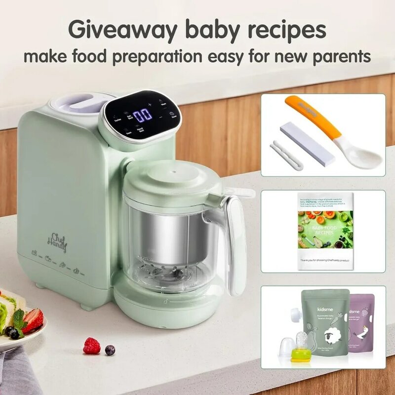 Procesador de alimentos 5 en 1 para bebés, molinillo de vapor multifuncional con Control inteligente, olla de vapor