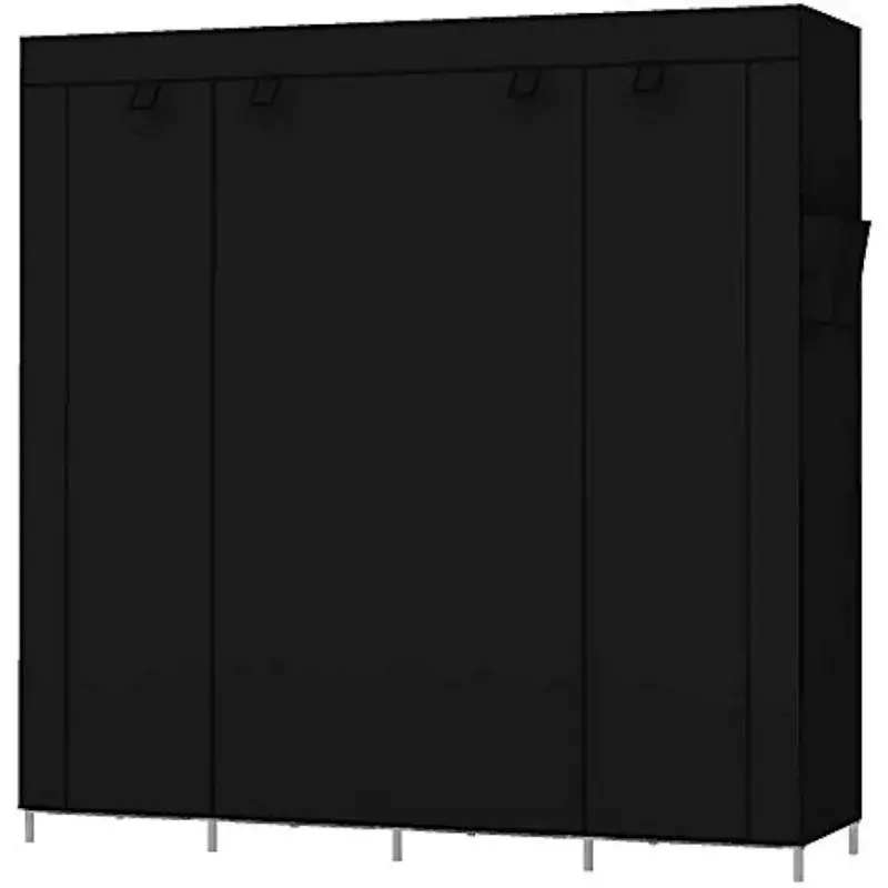 UDEAR armadio portatile armadio grande armadio organizzatore di vestiti con 6 ripiani (nero/grigio/beige) opzionale