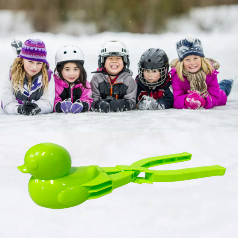 Alat Cetakan Pasir Salju Musim Dingin Plastik Luar Ruangan Anak-anak Klip Pembuat Bola Salju Multi Bentuk untuk Pertarungan Bola Salju Mainan Olahraga Menyenangkan Luar Ruangan