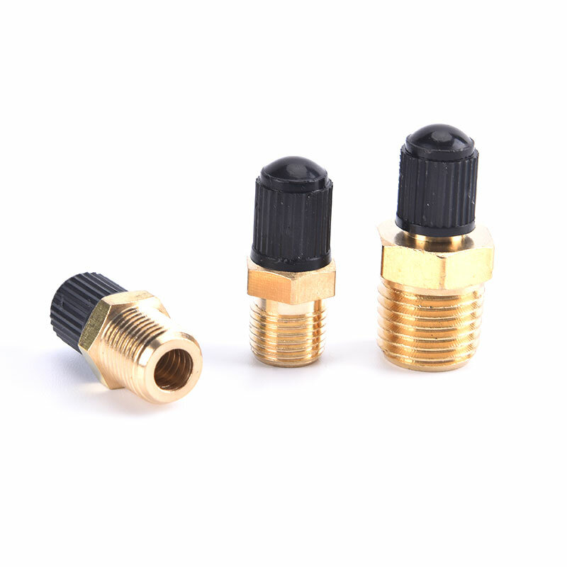 1/4 Inch NPT Solid Nickel Plated Brass Air Compressor Tank Fill Valve 6.35mm Male NPT Standard Thread Core Rated To 2g00psi