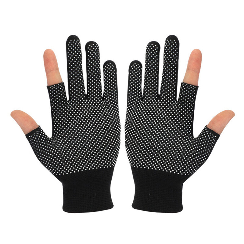 Нескользящие нейлоновые перчатки для сенсорных экранов для мужчин и женщин, летние дышащие Нескользящие солнцезащитные перчатки с открытыми пальцами для занятий спортом на открытом воздухе и фитнеса