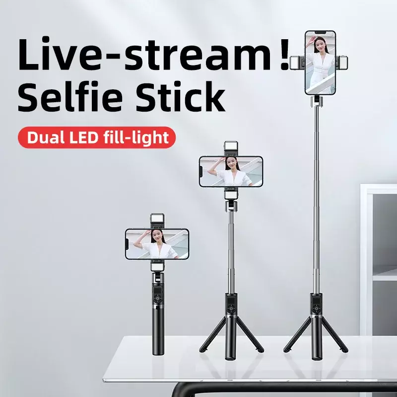 Remax P13 Most Sold 2022 Multifunctional Dual Fill Light Wireless Live Show Adjustable Phone Stand Live Stream Holder
