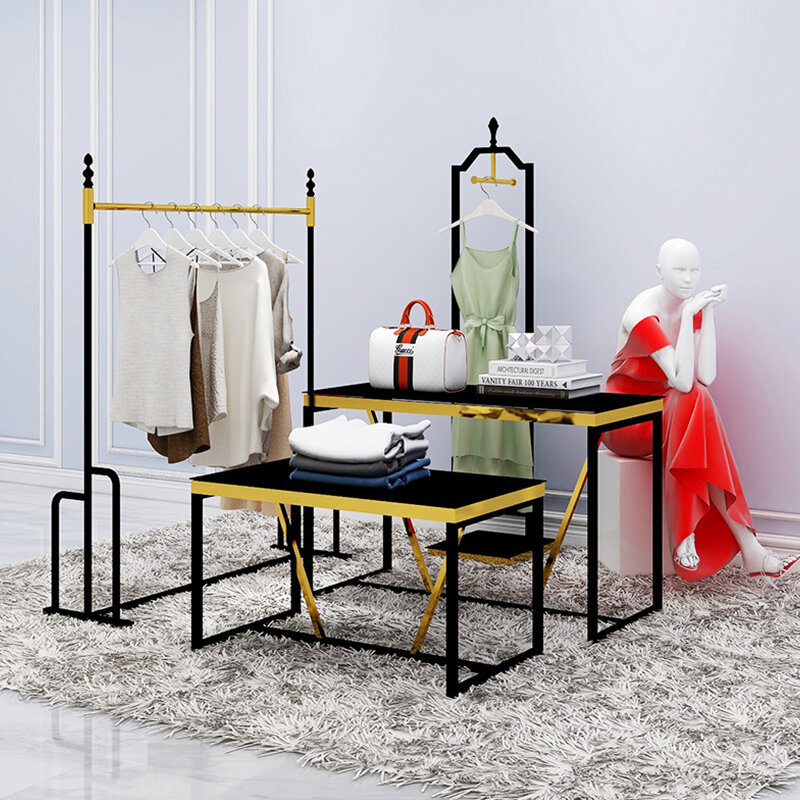 Niestandardowy, wysokiej jakości odzież stojak do przechowywania odzieży ze stali wystawa sklepowa stojak na ubrania wyświetlania
