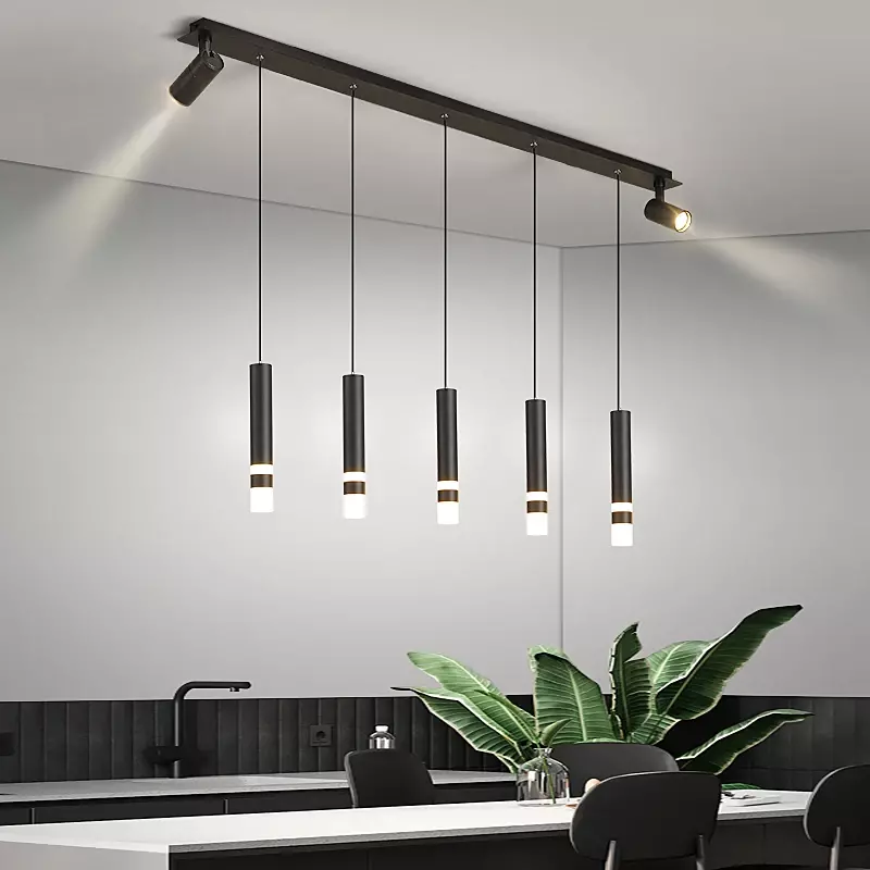 Lustre minimalista para sala de jantar, nova luz pendente, moderna, caixa register, bar, mesa de jantar, led, plu, iluminação