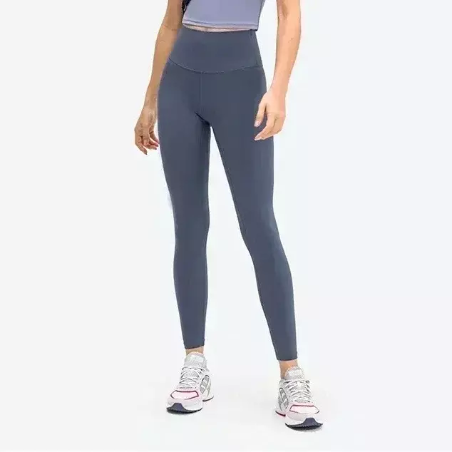กางเกงเลกกิ้งเลมอนเอวสูงยกสะโพกกีฬาสำหรับผู้หญิงยืดหยุ่นได้สำหรับเล่นโยคะฟิตเนสยิมสวมใส่สบาย