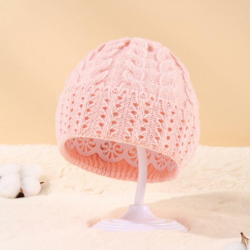 Einfache Damen Hut Gemütliche Einfarbig Gestrickte Hut Winter Thermische Damen Schädel Kappe