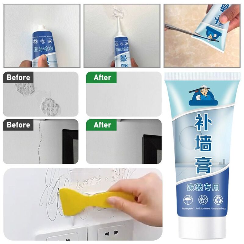 DIY Renovation Wall Advertisements Small Rolling Brush Wall Latex Paint White Color Cleaning Tools Wall Repair Paste Roller