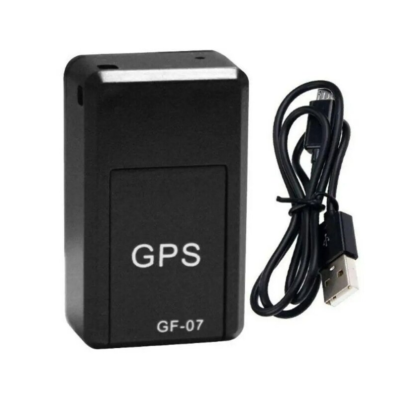 GF-07 Pelacak Mobil GPS Pencarian Lokasi Mini Alarm Suara Pelacak Waktu Nyata Slot SIM Pengisap Magnet Pesan Hewan Peliharaan Antihilang