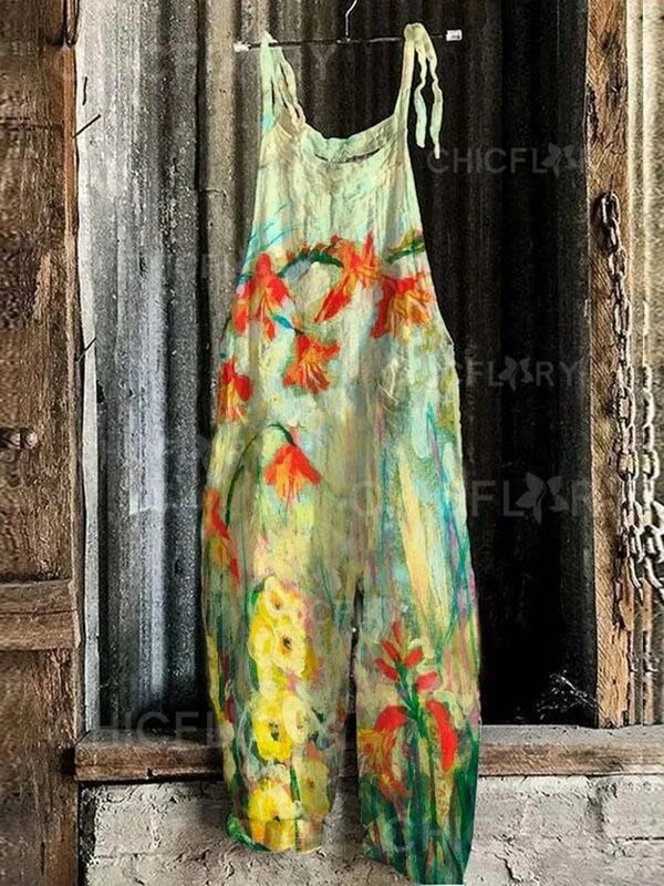 Tirantes con estampado 3D para mujer, mameluco Floral, holgado, cómodo, informal, talla grande, Verano