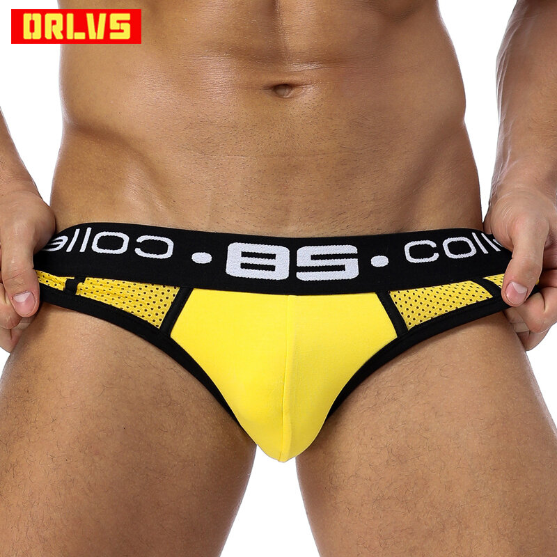 Brand Men Underwear Mesh Qucik-Dry  Sexy Men Briefs Breathable Mens Slip Cueca Male Panties Underpants Briefs 3 colors BS107