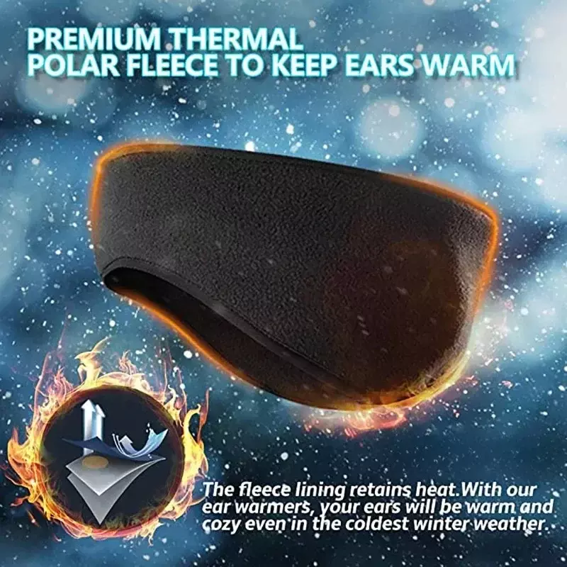 Cold Weather Ear Warmer Headband Winter Ski Muffs Non-Slip Fleece Ear Cover for Women Men Outdoor Sports Cycling Earmuffs