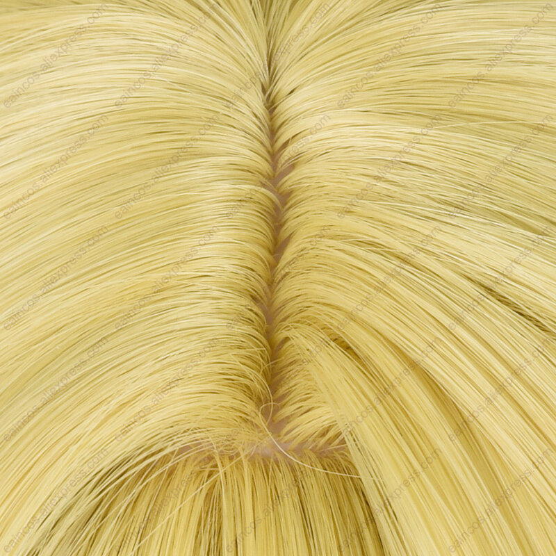 HSR Hook Peluca de Cosplay, peluca amarilla recta larga, pelucas sintéticas resistentes al calor, esponjosas, 90cm