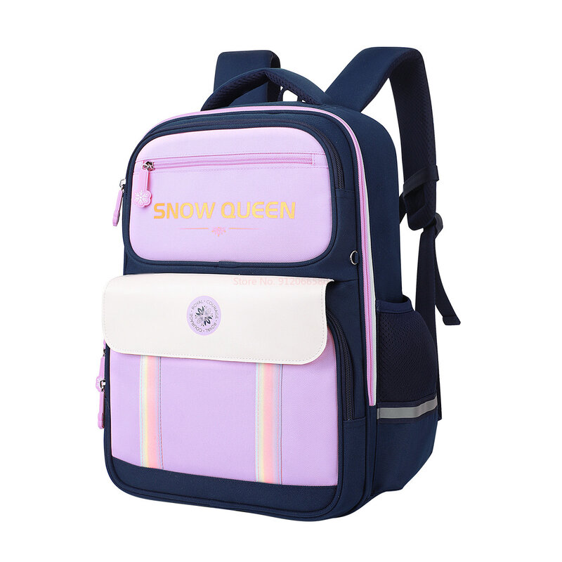 2023 Disney Anime Frozen Elementary School Backpack Ridge Wear Wear Loss Weight Reduction Grade 1-6 Backpack Stationery Storage